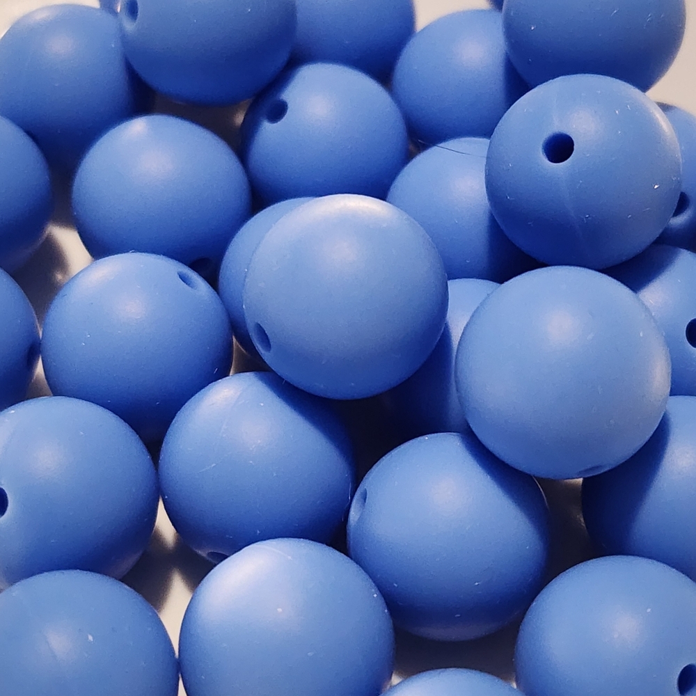 Silicone Beads Blue 10 Pieces Acrylic Loose Beads Wristlet Keychain Crafts